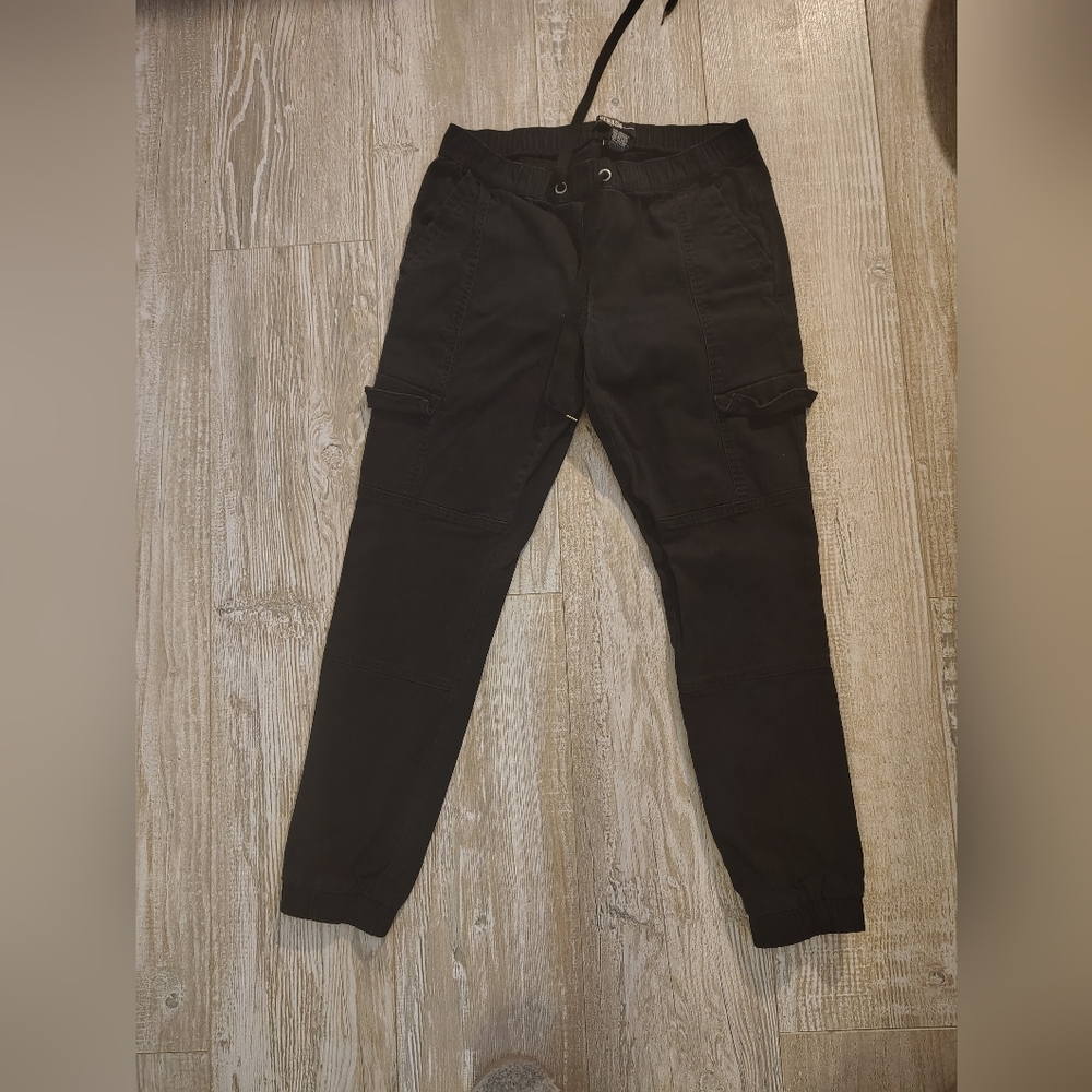 Rewash Black Cargo Track Joggers